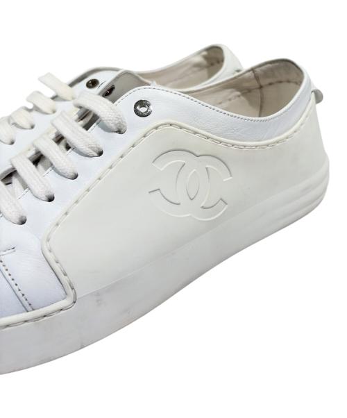 CHANEL（シャネル）CHANEL (シャネル) ココマークスニーカー ホワイト サイズ:37の古着・服飾アイテム