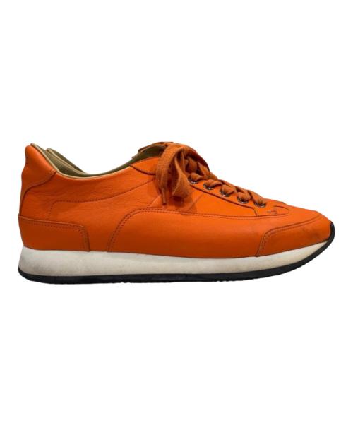 HERMES（エルメス）HERMES (エルメス) クイックHロゴ レザースニーカー オレンジ サイズ:39の古着・服飾アイテム
