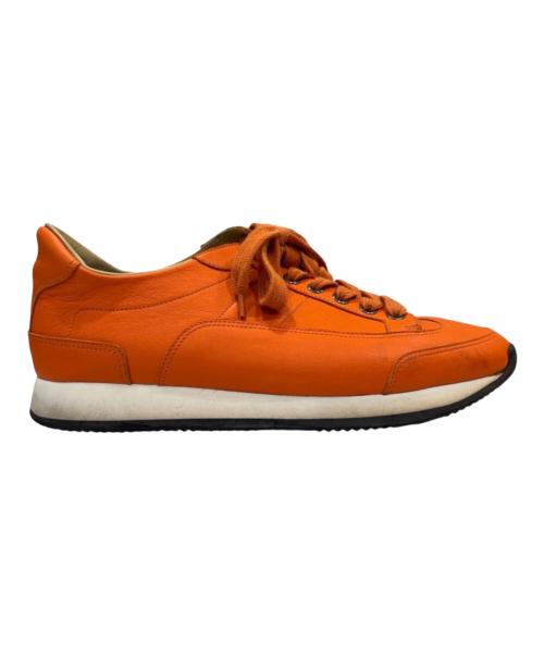 HERMES（エルメス）HERMES (エルメス) クイックHロゴ レザースニーカー オレンジ サイズ:39の古着・服飾アイテム