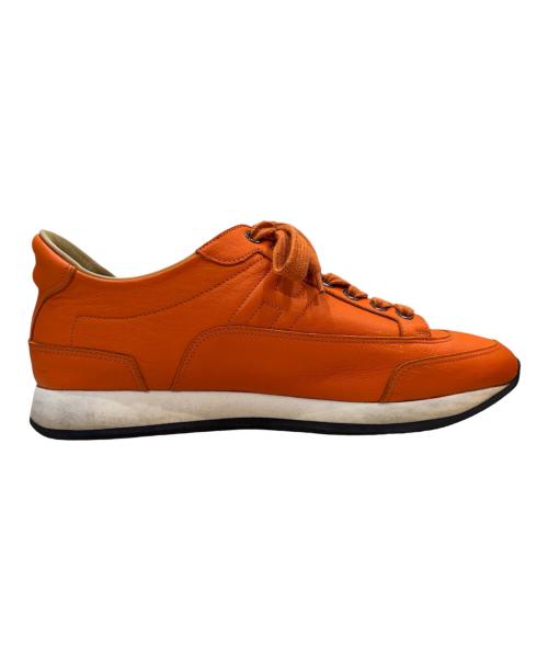 HERMES（エルメス）HERMES (エルメス) クイックHロゴ レザースニーカー オレンジ サイズ:39の古着・服飾アイテム
