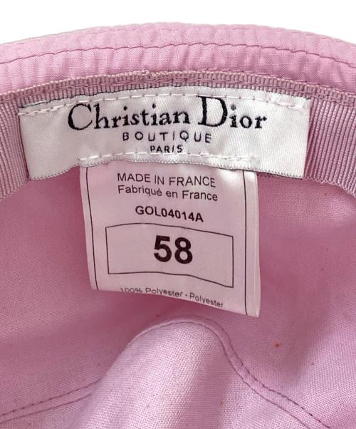 Christian Dior（クリスチャン ディオール）Christian Dior (クリスチャン ディオール) ロゴデザイン バケットハット ピンク サイズ:58の古着・服飾アイテム