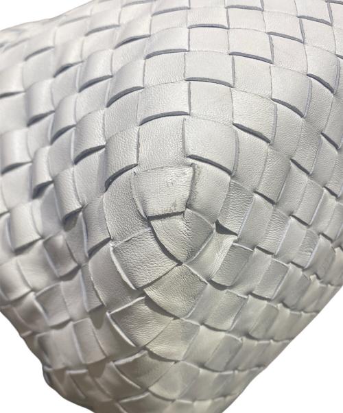 BOTTEGA VENETA（ボッテガベネタ）BOTTEGA VENETA (ボッテガベネタ) イントレチャートハンドバッグ ホワイトの古着・服飾アイテム