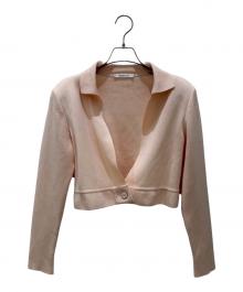 daisy lin for foxey（デイジーリン フォー フォクシー）の古着「Upper Class Cardigan」｜ピンクベージュ