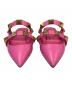 VALENTINO (ヴァレンティノ) ロマンスタッズ フラット ミュール（Roman Stud Flat Mules） ピンク サイズ:371/2：25000円