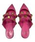 中古・古着 VALENTINO (ヴァレンティノ) ロマンスタッズ フラット ミュール（Roman Stud Flat Mules） ピンク サイズ:371/2：25000円