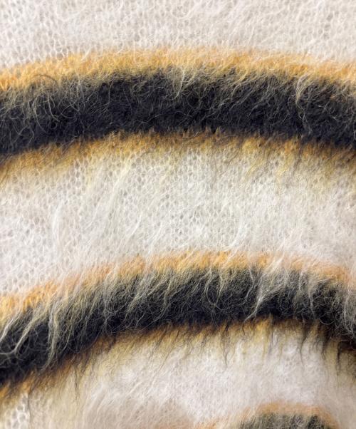 MARNI（マルニ）MARNI (マルニ) ブラッシュドモヘアボーダーニット ホワイト サイズ:44の古着・服飾アイテム