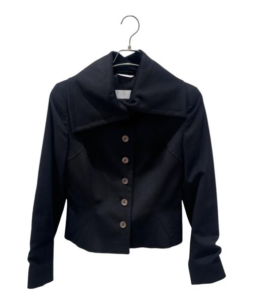 MaxMara（マックスマーラ）MaxMara (マックスマーラ) アンゴラハイネックショートジャケット ブラック サイズ:42の古着・服飾アイテム