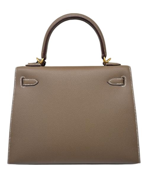 HERMES（エルメス）HERMES (エルメス) Kelly25 ケリー25外縫い/ヴォーエプソン/エトゥープ/ゴールド金具/K刻印：2025年製  エトゥープ サイズ:25の古着・服飾アイテム