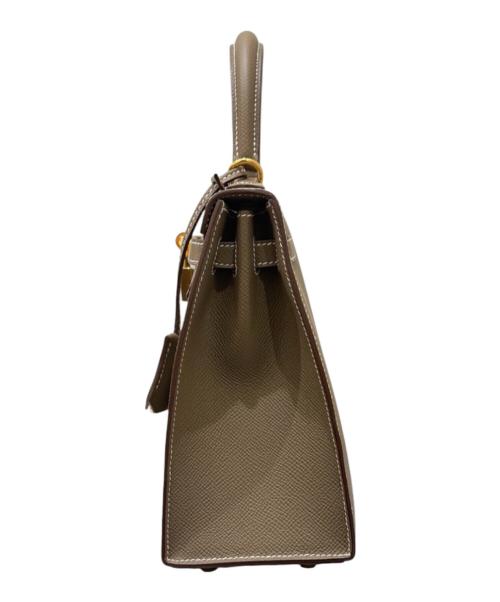 HERMES（エルメス）HERMES (エルメス) Kelly25 ケリー25外縫い/ヴォーエプソン/エトゥープ/ゴールド金具/K刻印：2025年製  エトゥープ サイズ:25の古着・服飾アイテム