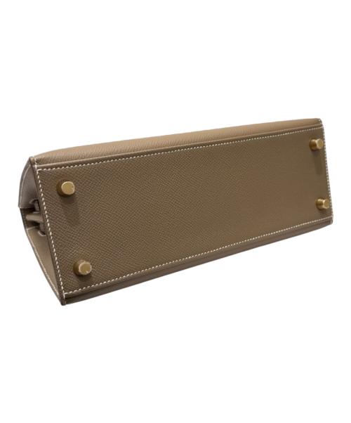 HERMES（エルメス）HERMES (エルメス) Kelly25 ケリー25外縫い/ヴォーエプソン/エトゥープ/ゴールド金具/K刻印：2025年製  エトゥープ サイズ:25の古着・服飾アイテム
