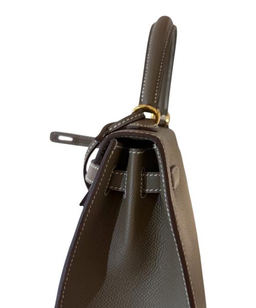 HERMES（エルメス）HERMES (エルメス) Kelly25 ケリー25外縫い/ヴォーエプソン/エトゥープ/ゴールド金具/K刻印：2025年製  エトゥープ サイズ:25の古着・服飾アイテム