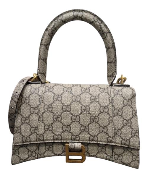 GUCCI（グッチ）GUCCI (グッチ) BALENCIAGA (バレンシアガ) ザ ハッカー プロジェクト アワーグラス スモールバッグ ベージュ サイズ:スモールの古着・服飾アイテム
