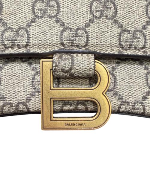 GUCCI（グッチ）GUCCI (グッチ) BALENCIAGA (バレンシアガ) ザ ハッカー プロジェクト アワーグラス スモールバッグ ベージュ サイズ:スモールの古着・服飾アイテム