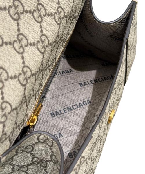 GUCCI（グッチ）GUCCI (グッチ) BALENCIAGA (バレンシアガ) ザ ハッカー プロジェクト アワーグラス スモールバッグ ベージュ サイズ:スモールの古着・服飾アイテム