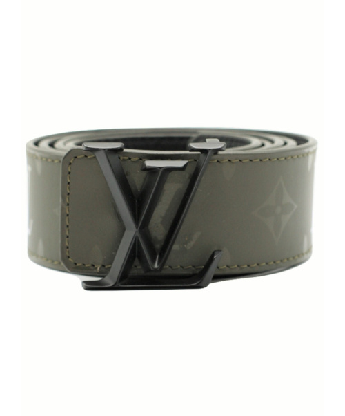 LOUIS VUITTON（ルイ ヴィトン）LOUIS VUITTON (ルイ ヴィトン) サンチュールLVピラミッド ブラック×オリーブ サイズ:100/40の古着・服飾アイテム