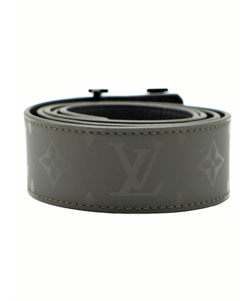 LOUIS VUITTON（ルイ ヴィトン）LOUIS VUITTON (ルイ ヴィトン) サンチュールLVピラミッド ブラック×オリーブ サイズ:100/40の古着・服飾アイテム