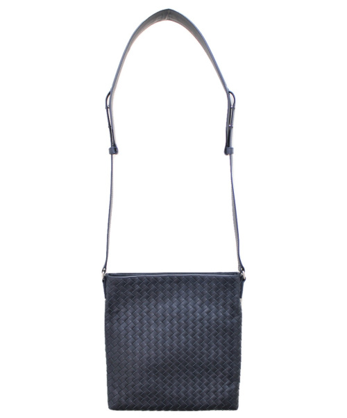 BOTTEGA VENETA（ボッテガベネタ）BOTTEGA VENETA (ボッテガ ヴェネタ) イントレチャート ショルダーバッグ ネイビー サイズ:- イントレチャート レザー B08370394Mの古着・服飾アイテム