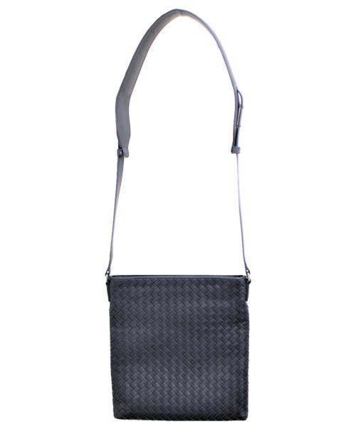 BOTTEGA VENETA（ボッテガベネタ）BOTTEGA VENETA (ボッテガ ヴェネタ) イントレチャート ショルダーバッグ ネイビー サイズ:- イントレチャート レザー B08370394Mの古着・服飾アイテム
