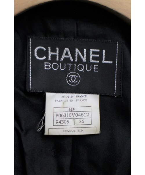 CHANEL（シャネル）CHANEL (シャネル) ココボタンデザインジャケット ブラック サイズ:36の古着・服飾アイテム