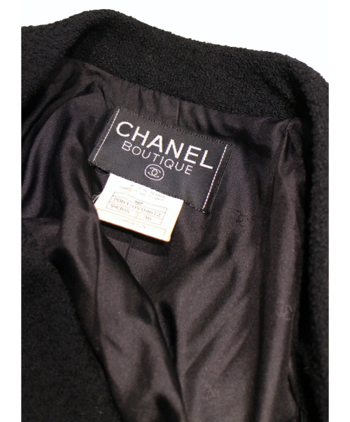 CHANEL（シャネル）CHANEL (シャネル) ココボタンデザインジャケット ブラック サイズ:36の古着・服飾アイテム