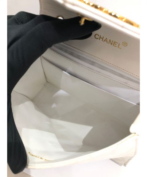 CHANEL（シャネル）CHANEL (シャネル) シングルフラップココマークショルダーバッグ ホワイト サイズ:-の古着・服飾アイテム