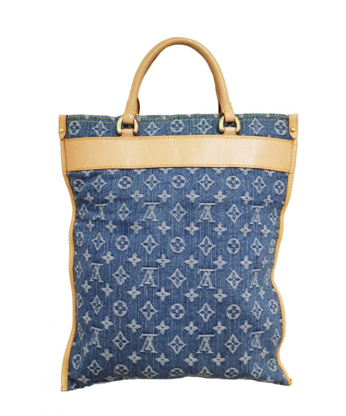 LOUIS VUITTON（ルイ ヴィトン）LOUIS VUITTON (ルイ ヴィトン) フラットショッパー ブルー サイズ:- モノグラム・デニム M95018 SP0035の古着・服飾アイテム