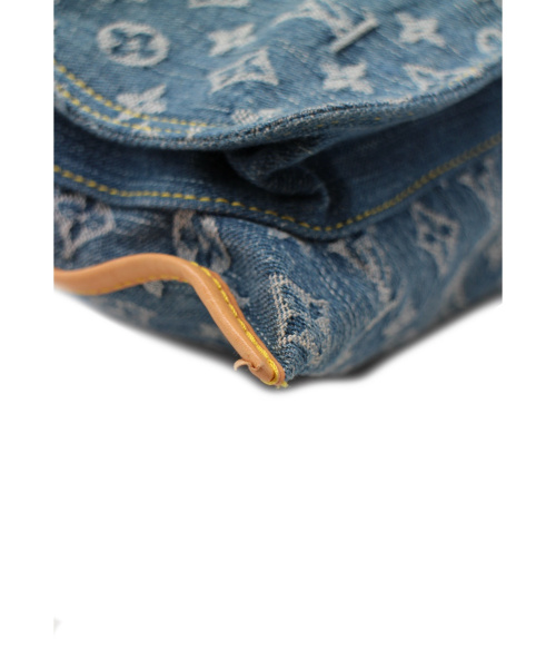 LOUIS VUITTON（ルイ ヴィトン）LOUIS VUITTON (ルイ ヴィトン) フラットショッパー ブルー サイズ:- モノグラム・デニム M95018 SP0035の古着・服飾アイテム