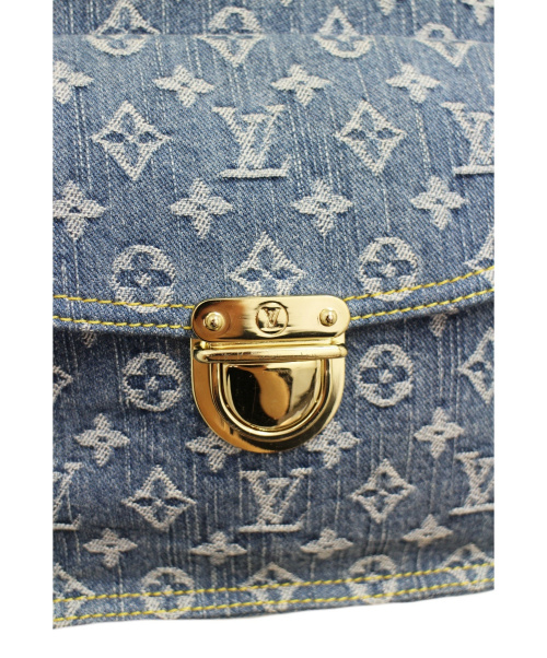 LOUIS VUITTON（ルイ ヴィトン）LOUIS VUITTON (ルイ ヴィトン) フラットショッパー ブルー サイズ:- モノグラム・デニム M95018 SP0035の古着・服飾アイテム