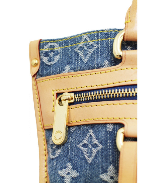 LOUIS VUITTON（ルイ ヴィトン）LOUIS VUITTON (ルイ ヴィトン) フラットショッパー ブルー サイズ:- モノグラム・デニム M95018 SP0035の古着・服飾アイテム