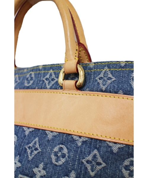 LOUIS VUITTON（ルイ ヴィトン）LOUIS VUITTON (ルイ ヴィトン) フラットショッパー ブルー サイズ:- モノグラム・デニム M95018 SP0035の古着・服飾アイテム