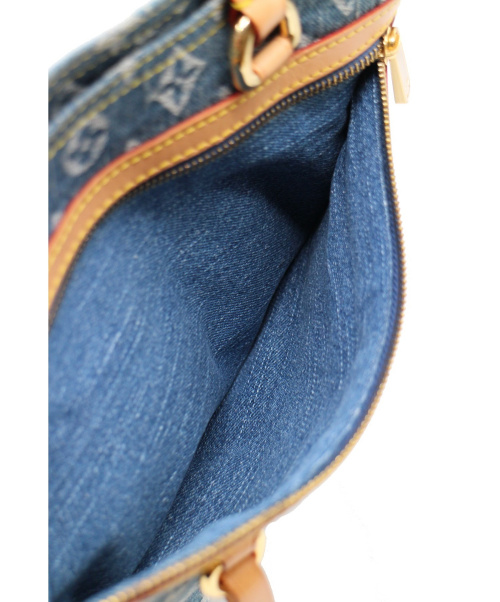 LOUIS VUITTON（ルイ ヴィトン）LOUIS VUITTON (ルイ ヴィトン) フラットショッパー ブルー サイズ:- モノグラム・デニム M95018 SP0035の古着・服飾アイテム