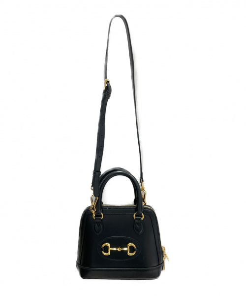 GUCCI（グッチ）GUCCI (グッチ) ミニトップハンドバッグ ブラック サイズ:- ホースビット 1955 640716の古着・服飾アイテム