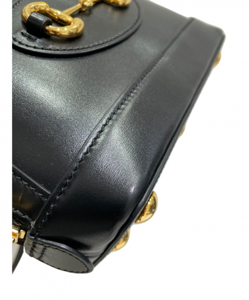 GUCCI（グッチ）GUCCI (グッチ) ミニトップハンドバッグ ブラック サイズ:- ホースビット 1955 640716の古着・服飾アイテム
