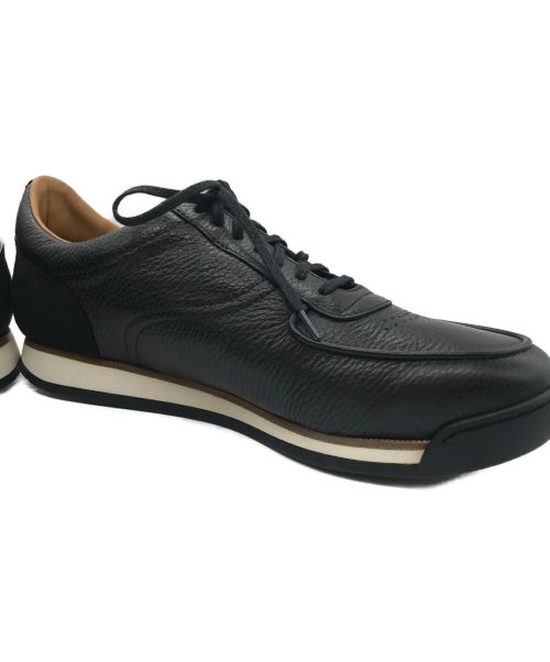 JOHN LOBB（ジョンロブ）JOHN LOBB (ジョンロブ) レザースニーカー ブラック サイズ:7の古着・服飾アイテム