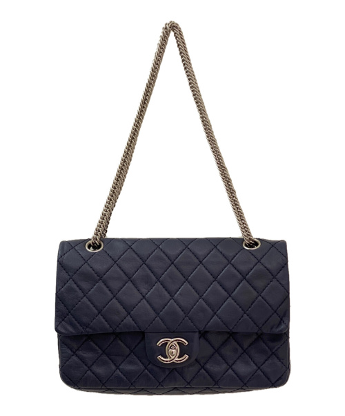 CHANEL（シャネル）CHANEL (シャネル) Wフラップチェーンショルダーバッグ ネイビー サイズ:-の古着・服飾アイテム