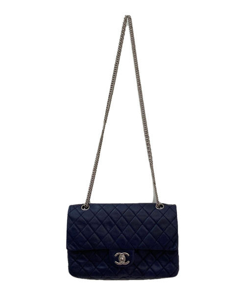 CHANEL（シャネル）CHANEL (シャネル) Wフラップチェーンショルダーバッグ ネイビー サイズ:-の古着・服飾アイテム