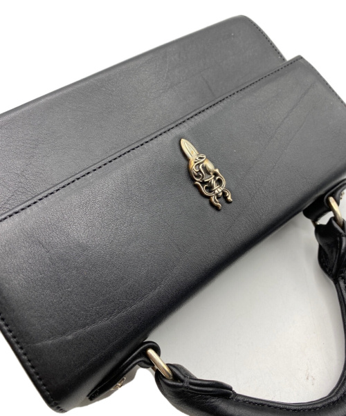 CHROME HEARTS（クロムハーツ）CHROME HEARTS  × BELLA HADID (クロムハーツ × ベラ・ハディッド) ハートダガー ハンドバッグ ブラック サイズ:-の古着・服飾アイテム
