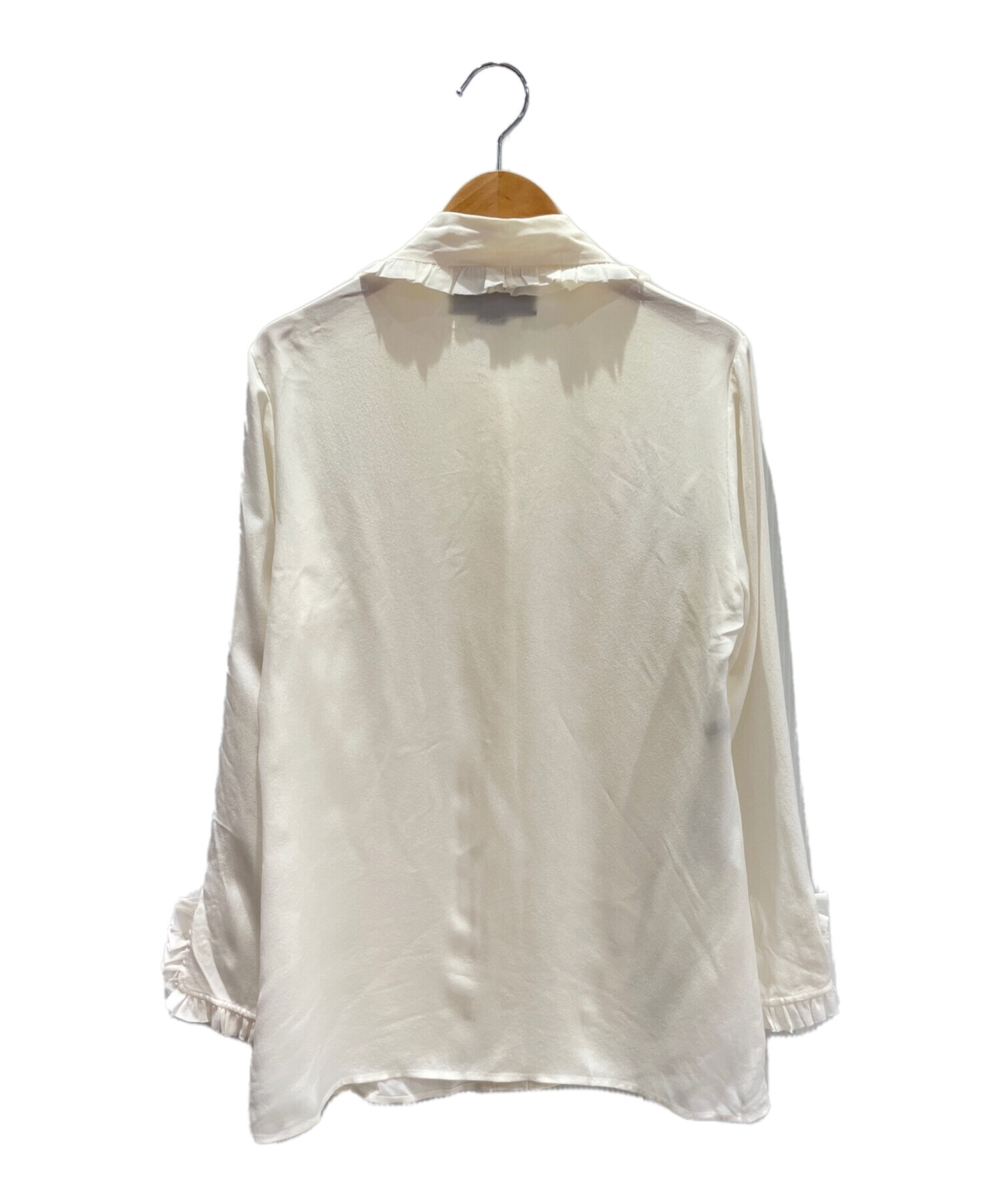 中古・古着通販】GUCCI (グッチ) シルクボウタイブラウス ホワイト
