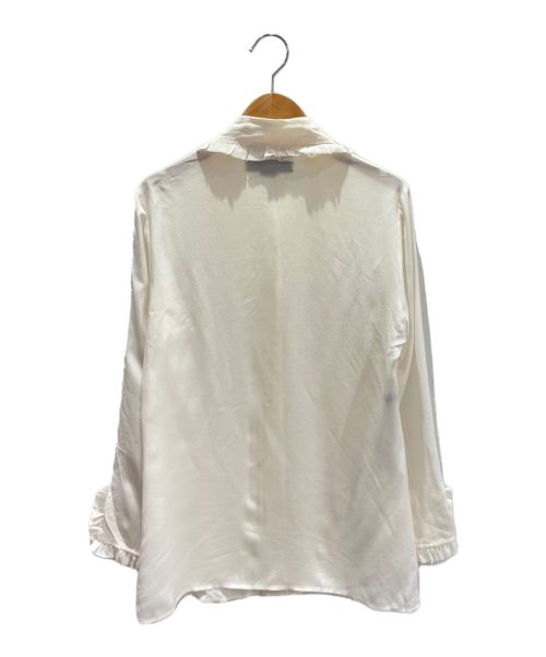 GUCCI（グッチ）GUCCI (グッチ) シルクボウタイブラウス ホワイト サイズ:38の古着・服飾アイテム