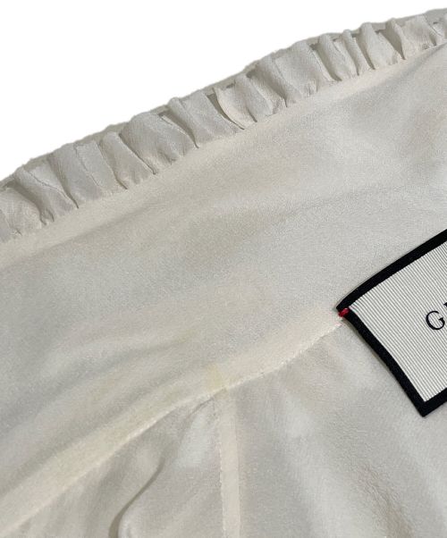 GUCCI（グッチ）GUCCI (グッチ) シルクボウタイブラウス ホワイト サイズ:38の古着・服飾アイテム