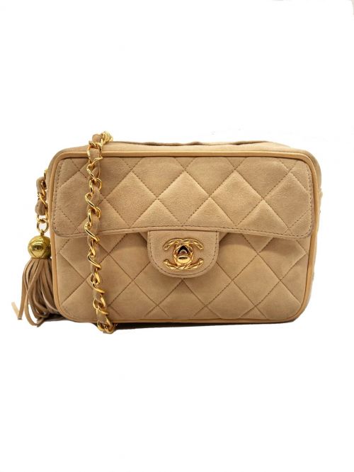 CHANEL（シャネル）CHANEL (シャネル) マトラッセ スウェードチェーンショルダーバッグ ベージュ サイズ:-の古着・服飾アイテム