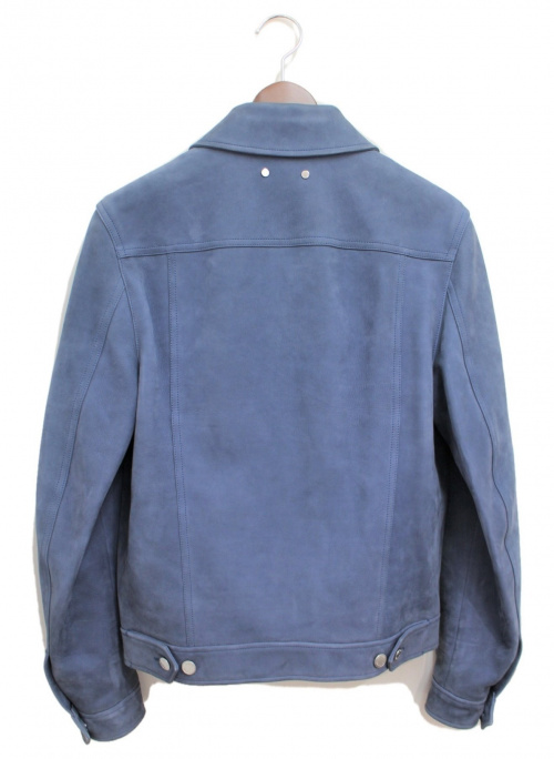 LOUIS VUITTON（ルイ ヴィトン）LOUIS VUITTON (ルイ ヴィトン) レザートラッカージャケット ブルー サイズ:Mの古着・服飾アイテム