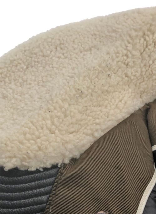 LOUIS VUITTON（ルイ ヴィトン）LOUIS VUITTON (ルイ ヴィトン) 襟ボアボンバージャケット ブラウン サイズ:44の古着・服飾アイテム