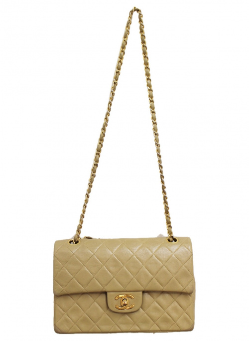 CHANEL（シャネル）CHANEL (シャネル) ダブルフラップマトラッセ ベージュ サイズ:23の古着・服飾アイテム