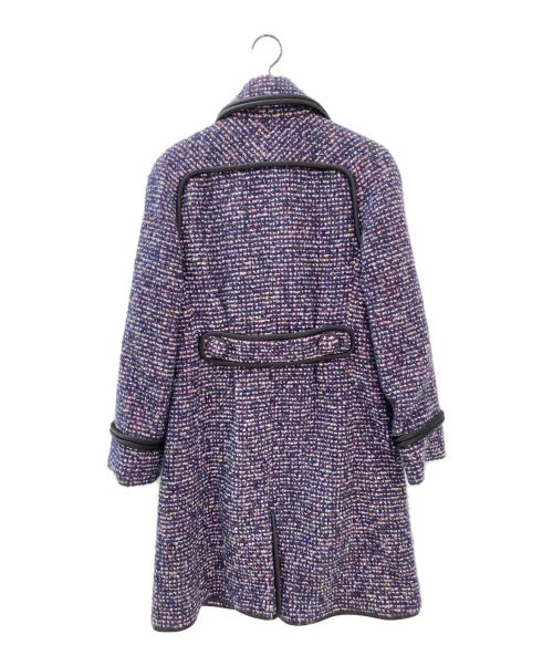 CHANEL（シャネル）CHANEL (シャネル) カシミヤ混ツイードコート ネイビー サイズ:36の古着・服飾アイテム