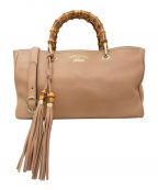 GUCCIグッチ）の古着「バンブーショッパートートバッグ」｜ベージュ