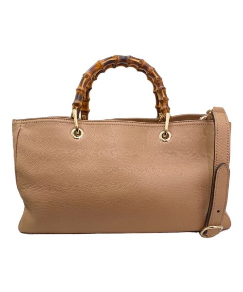 GUCCI（グッチ）GUCCI (グッチ) バンブーショッパートートバッグ ベージュ サイズ:ミディアムの古着・服飾アイテム