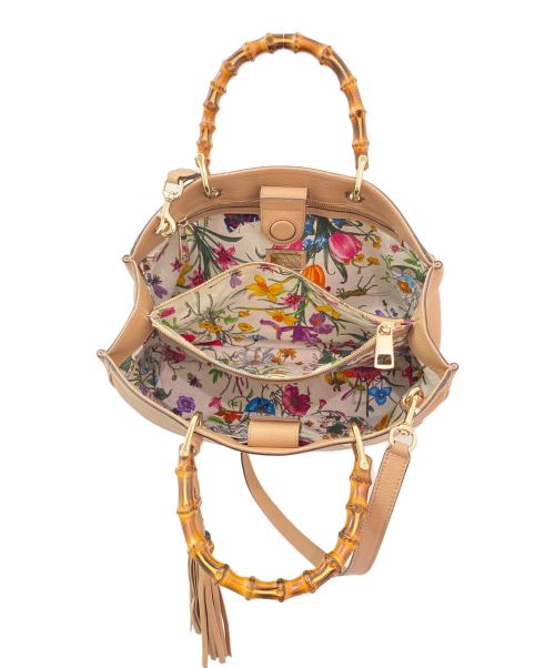 GUCCI（グッチ）GUCCI (グッチ) バンブーショッパートートバッグ ベージュ サイズ:ミディアムの古着・服飾アイテム