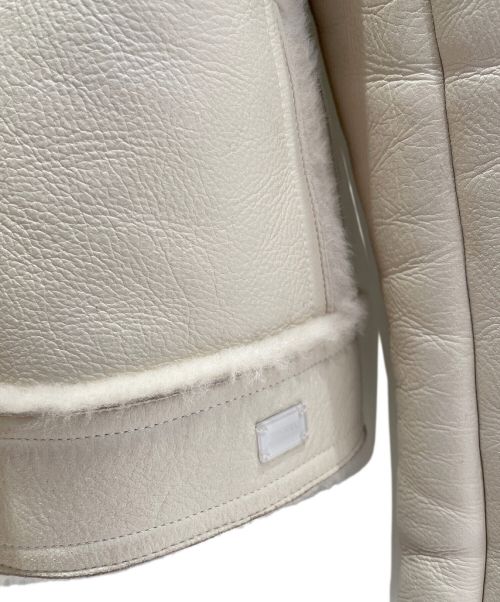 CHANEL（シャネル）CHANEL (シャネル) ムートンレザージャケット ベージュ サイズ:36の古着・服飾アイテム