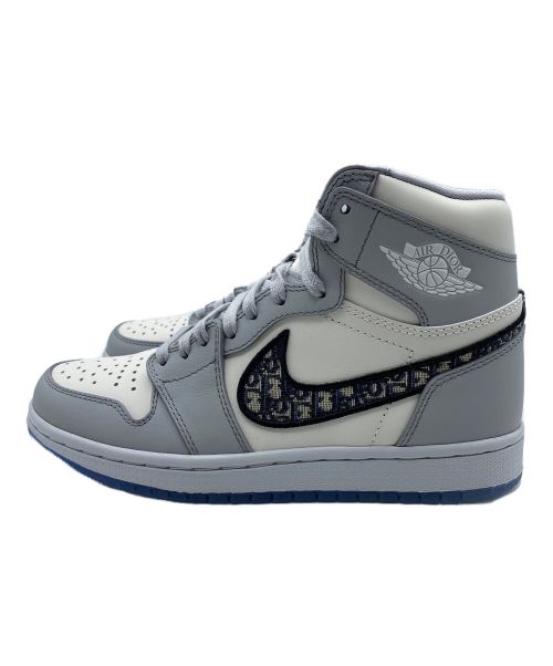 Dior（ディオール）Dior × Nike Air Jordan (ディオール × エアジョーダン) Air Jordan 1 High OG ライトグレー サイズ:37.5 未使用品の古着・服飾アイテム